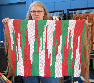 She also wove 2 rugs with clasped wefts