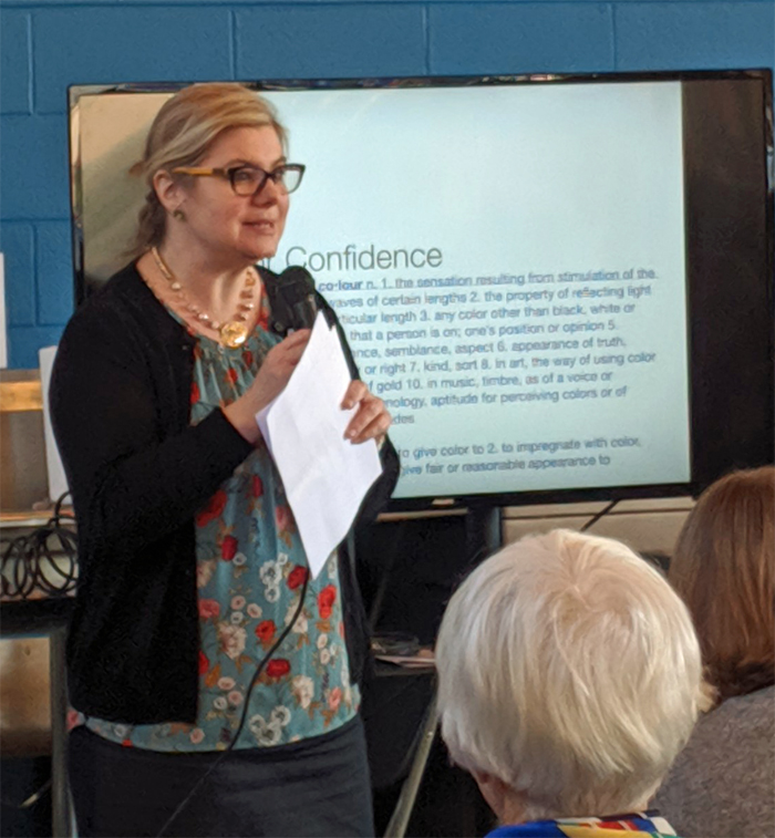 Amy's presentation was very informative and engaging with many images showing the uses of color.