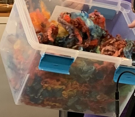 Terry dyed these locks in a beautiful array of colors.